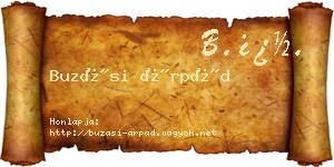 Buzási Árpád névjegykártya