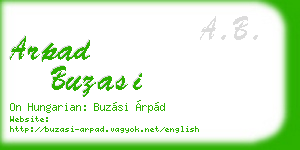 arpad buzasi business card