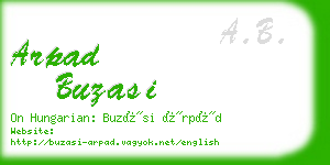 arpad buzasi business card